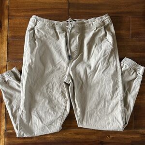 RSQ Beige Jogger Pants for Men, Size Large